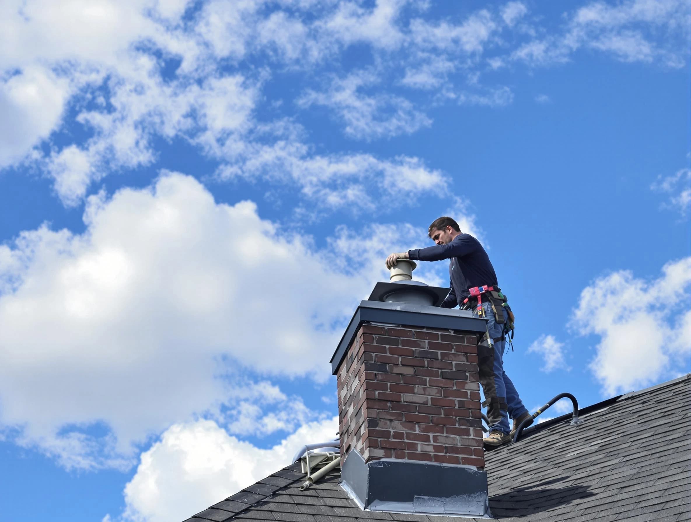 Plum Chimney Sweep installing a sturdy chimney cap in Plum, PA