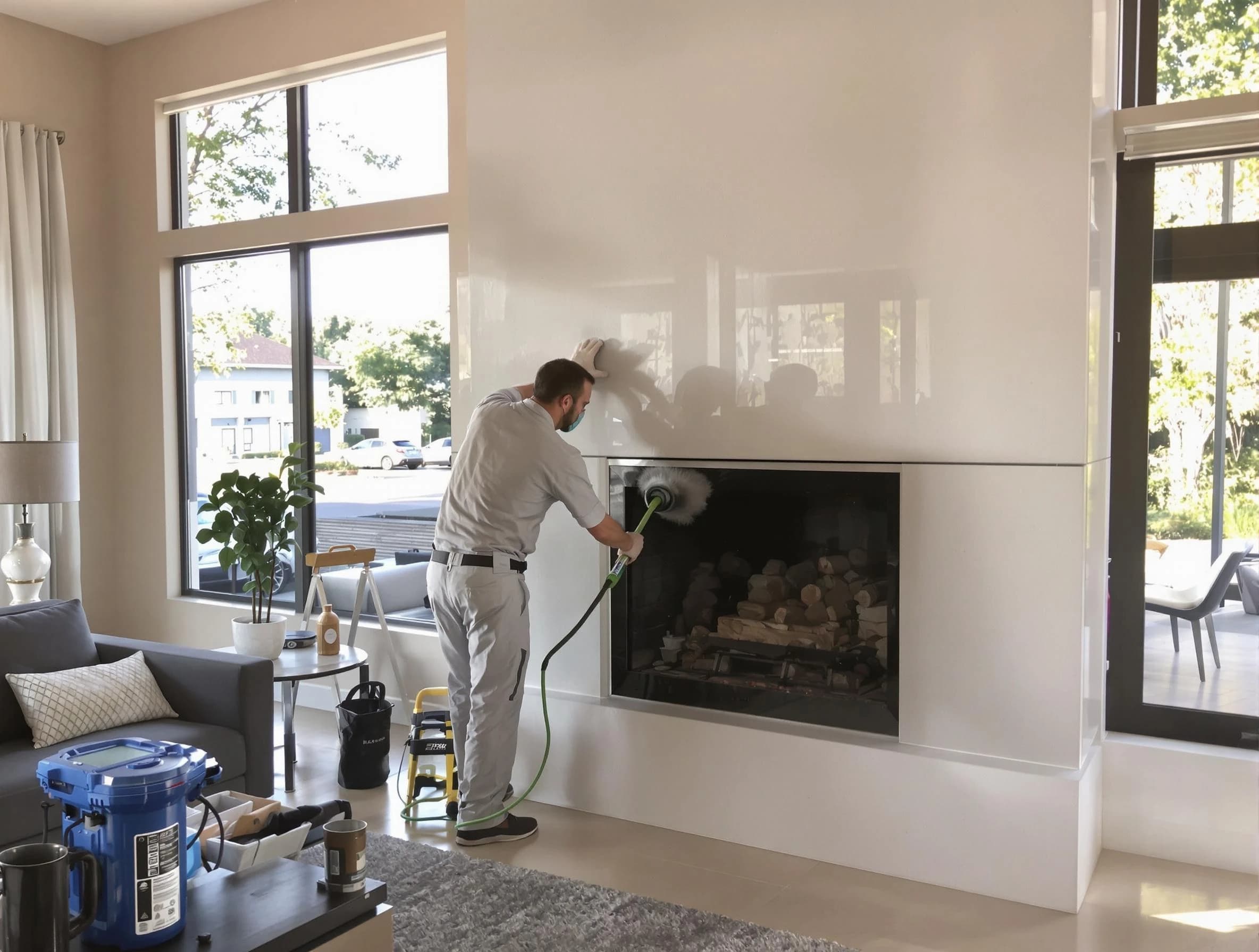 Plum Chimney Sweep performing thorough soot removal in Plum, PA