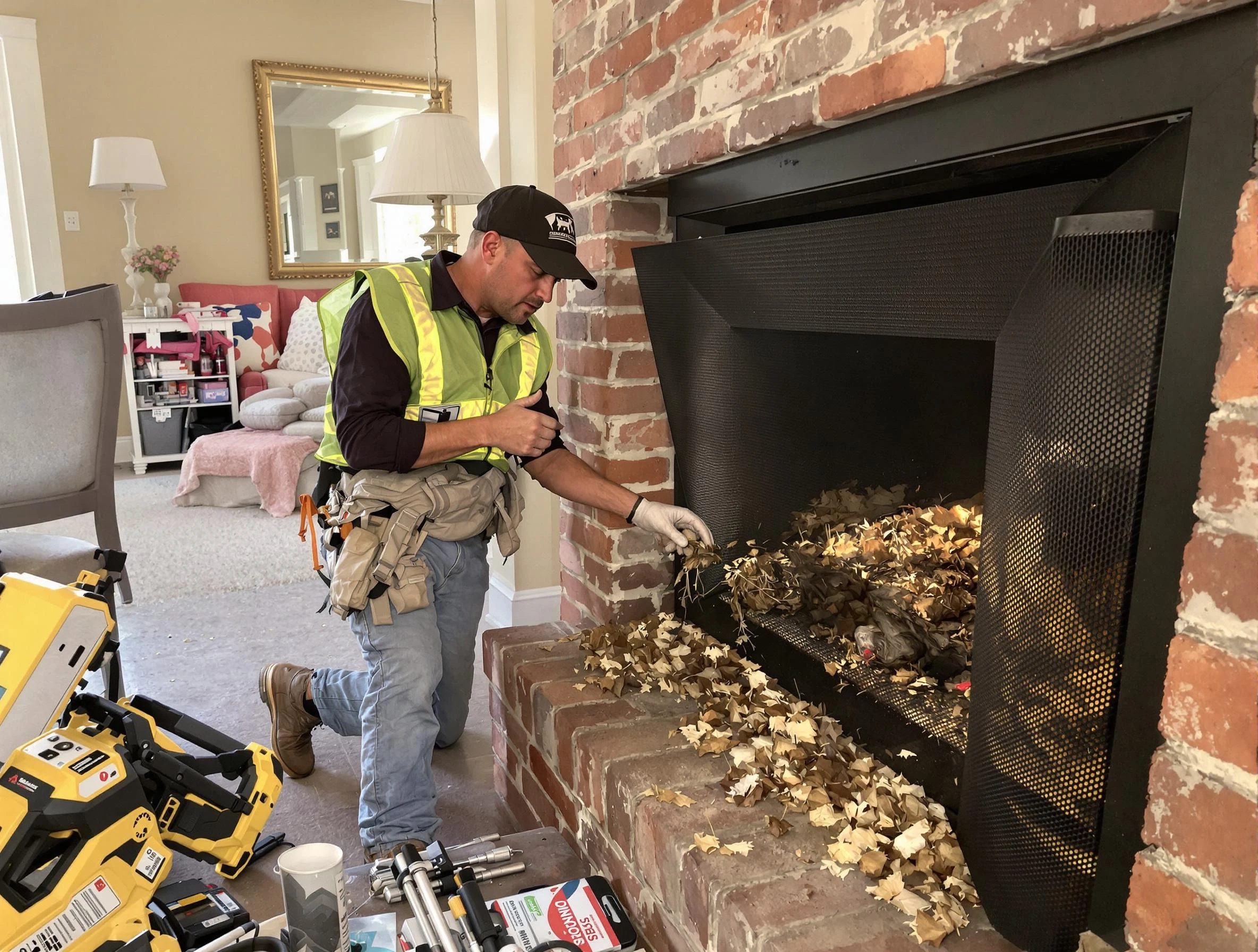 Safe screening installation by Plum Chimney Sweep in Plum, PA