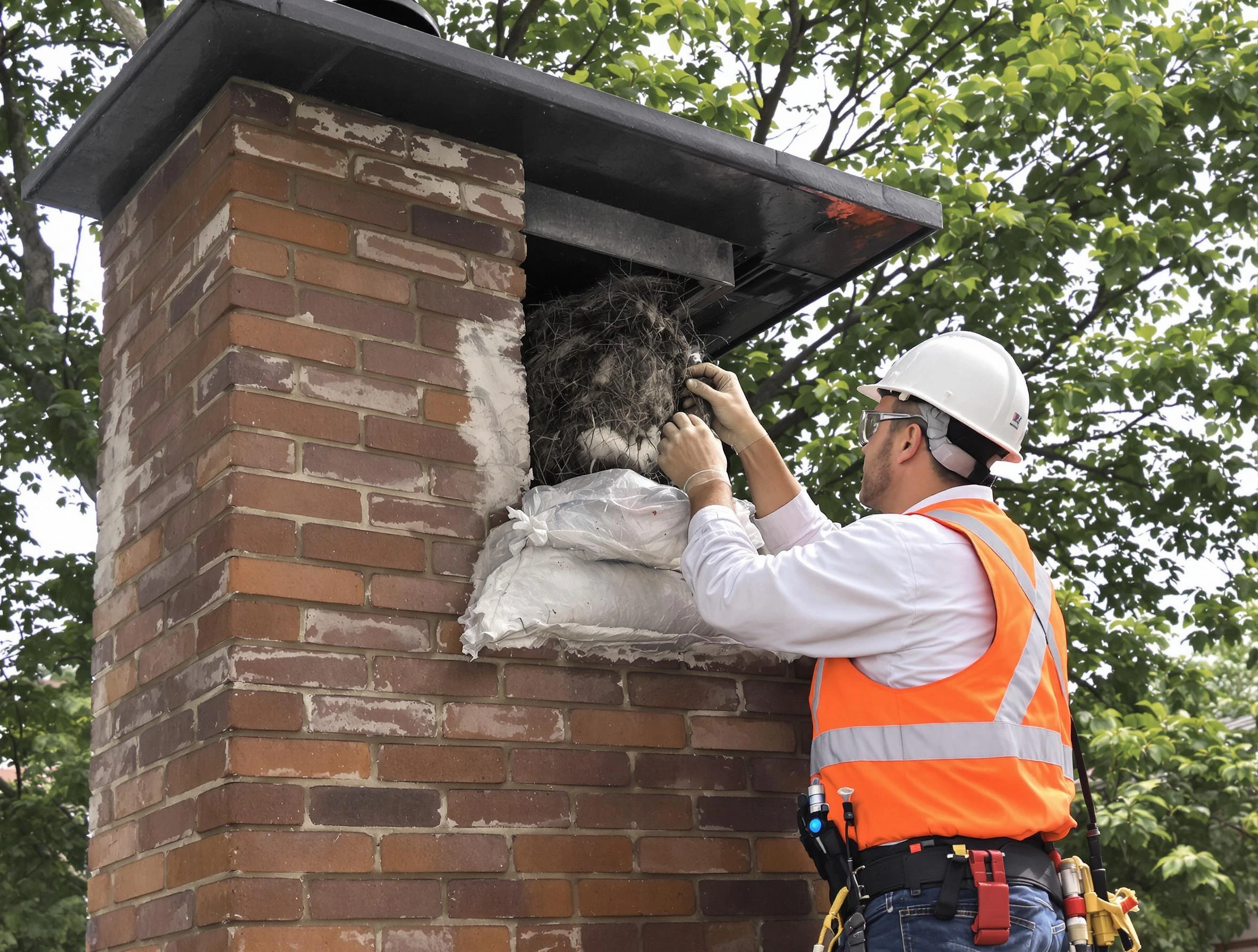 Humane removal of debris and animals by Plum Chimney Sweep in Plum, PA