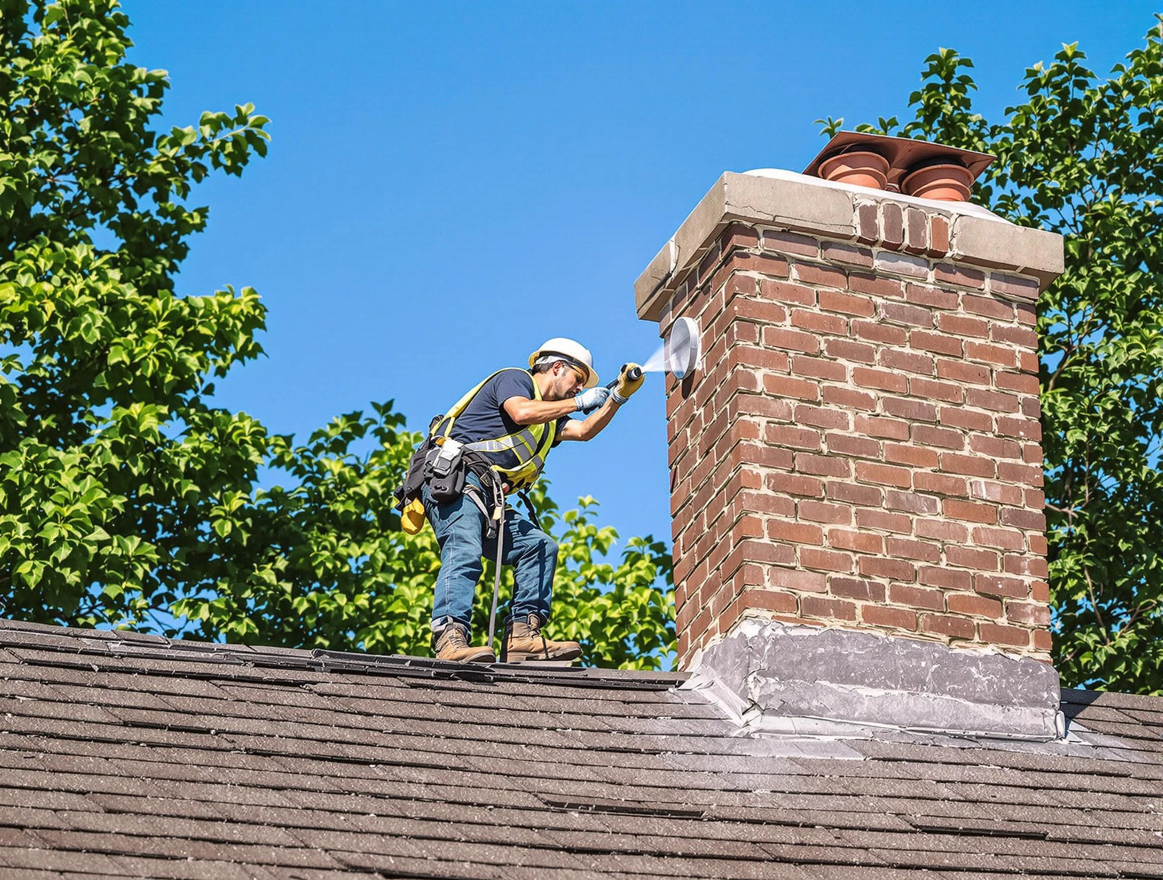 Plum Chimney Sweep performing an inspection with advanced tools in Plum, PA