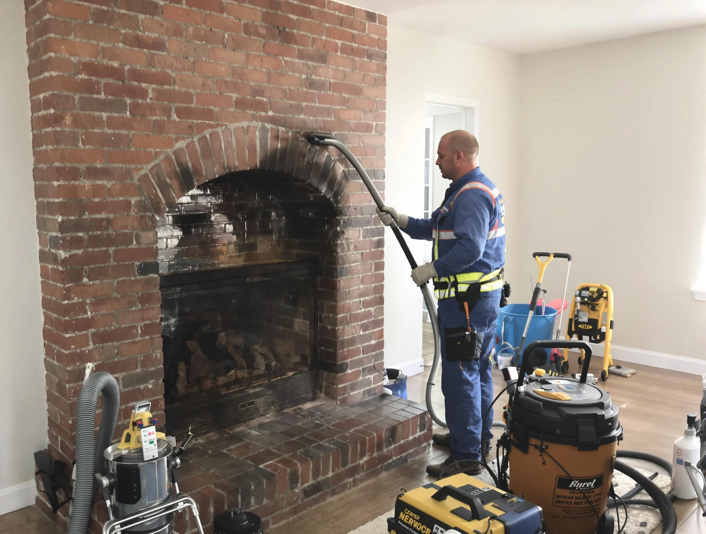 Plum Chimney Sweep expert performing detailed chimney sweep in Plum, PA